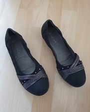 Hochwertige Ballerinas, Größe 38, Pesaro, schwarz