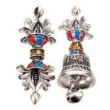  1 Satz antiker Vajra-Stößel-Anhänger zum Aufhängen, Glockenornamente,