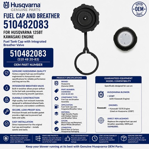 Husqvarna 125bt fuel - fuel, cap