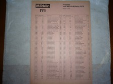 Märklin Preisliste von 1973-