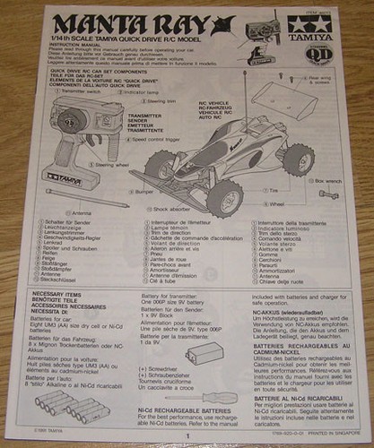 Tamiya manta ray handbuch - tamiya,