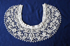 Handarbeit Spitzenkragen venezianische Nadelspitze Point de Venise Kragenweit 43
