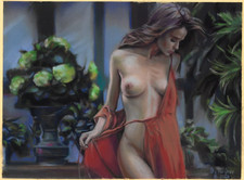 schöne nackte Frau in Pose