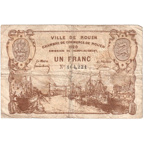 Frankreich rouen 1 franc - frankreich,, rouen,