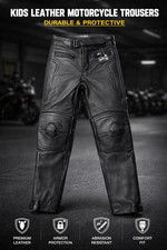 Kinder Leder Skin Motorradhose