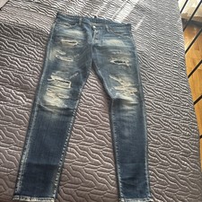 Dsquared2 Herren Jeans Hose 50 blau destroyed Skinny Dean Jan NEU Neupreis 300€