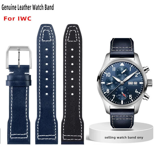 Leder uhrenarmband iwc top gun - leder,
