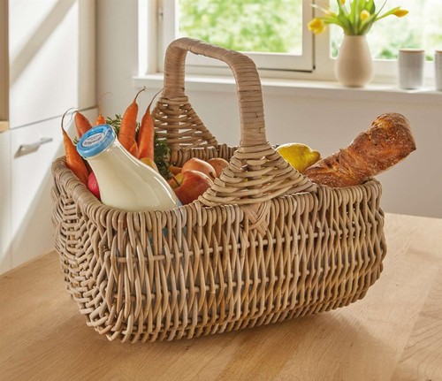Rattan einkaufskorb koboo grey - rattan,