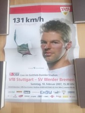 Spielankündigung Plakat Poster VfB Stuttgart Hitzlsperger Bundesliga Bremen Fan