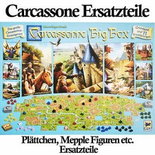 Carcassonne Ersatzteile - Figuren, Plättchen, Zählleiste etc. "neues Desin"