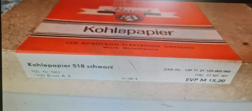 Original ddr kohlepapier veb - ddr,