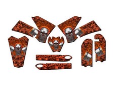 2006-2012 SX 85 Flaming Getriebekopf Orange Senge Grafik Set Kompatibel Mit KTM
