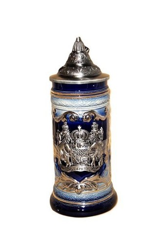 Bierkrug mit spitzdeckel aus - mit,