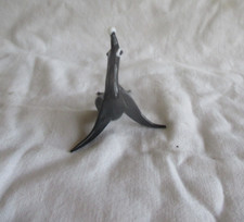 Glasfigur Seehund mit Ball schwarz/weiß      1970er jahre