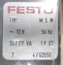 Festo Magnetspule MSW-12V 50Hz 30/22 VA IP65 Pneumatik NEU OVP