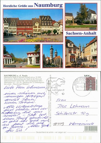 Ansichtskarte naumburg - naumburg, (saale)