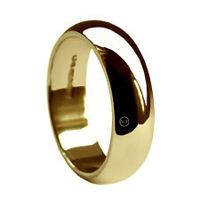 8mm Gelbgold D-Form Hochzeit