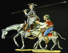 2 Zinnfiguren flach 54mm Don