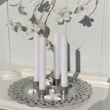 Adventkranz Kerzenteller Zink Herzen Weihnachtsdeko Deko Kranz D.25 x H.2 cm