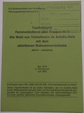 Taschenkarte Fernmeldedienst