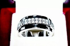 Bandring 9 kt Weißgold dicker