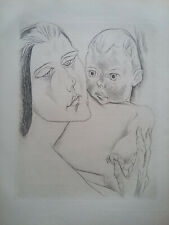 Heinrich NAUEN: Originalradierung „Mutter und Kind“, 1919