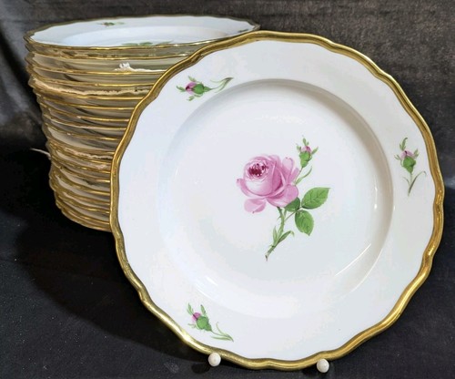 Meissen teller rote rose - ,teller,,