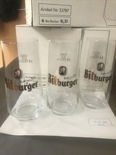 6x Bitburger Bierglas