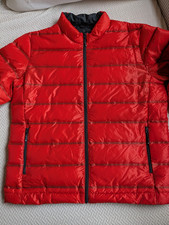 Herren Steppjacke  Leichtdaune  Gr. XXL   rot mit schwarz  ohne Kapuze