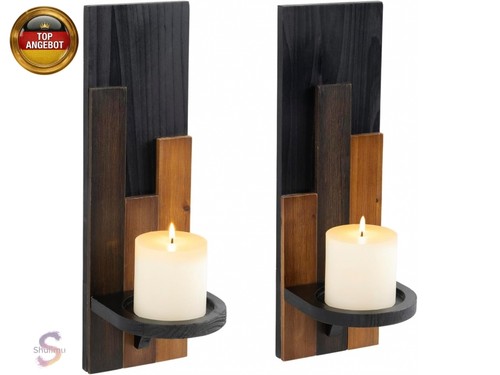 Stück wandkerzenhalter holz - 2,