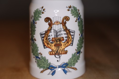Porzellan krug zinndeckel zur - porzellan,
