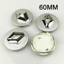 4x 60mm für Renault Silber Nabendeckel Felgendeckel Nabenkappen Radkappen Auto