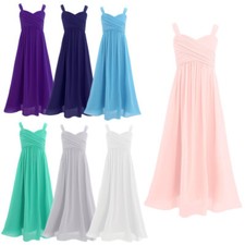DE ranrann Mädchen Elegant Chiffon Festzug Blumenmädchen Geburtstag Party Kleid