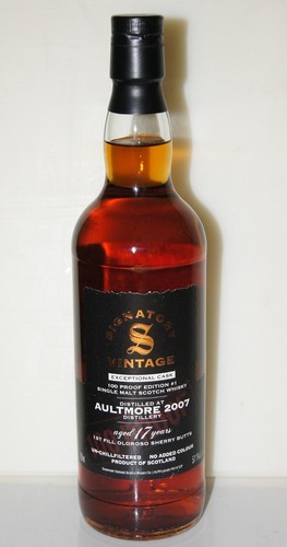 Aultmore 17y 2007 signatory - aultmore,