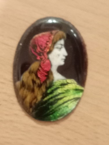 Emaillierter cabochon - emaillierter,