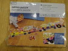 30 Zahlen Puzzle mit lustigen Tiermotiven, TCM, Puzzle, vollständig, 10-5