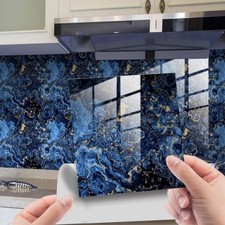 Fliesenaufkleber Marmor Blau