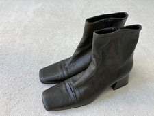 ENRICO ANTINORI Stiefeletten 1xbnutzt Kalbsleder oliv Gr.37,5 Absatz extravagant