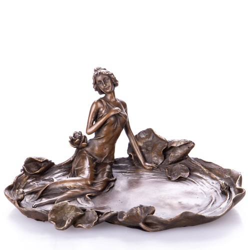 Bronze skulptur frau mit - bronze,