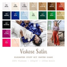 Viskosesatin stoff meterware - stoff,