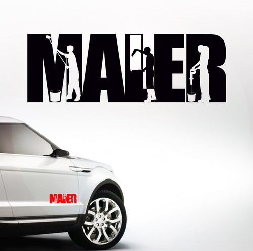 Auto aufkleber maler - aufkleber, farbe