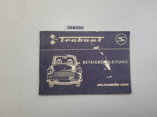 Betriebsanleitung trabant 601 - trabant,