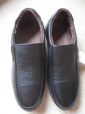 Herren Schuhe Leder schwarz Winter gefüttert Größe 42, sehr eng, eher Größe 41