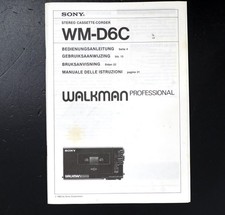Original SONY WM-D6C Cassette Player Walkman Bedienungsanleitung/User Manual!