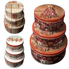 Gebäckdose Plätzchendose 3 er Set Keksdose Blechdose Weihnachten