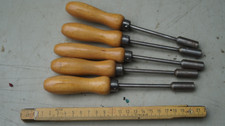 5x Dreikant Schraubenzieher M5 Schraubendreher mit Holzgriff NEU