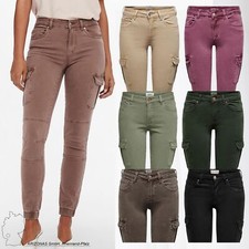 Damen Cargo Jeans Hose Stretch