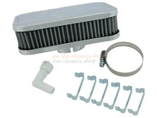 Chrom luftfilter eckig - chrom,
