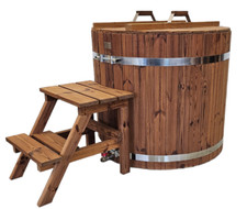 Thermoholz Tauchbecken Tauchfass Saunabecken Kaltwasserbecken Eisbad Ø 80 cm