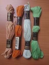 Stickgarn-Auswah Anchor Mattstickgarn Ricamo Morbido, Farbe: 241, 367, 803, 847